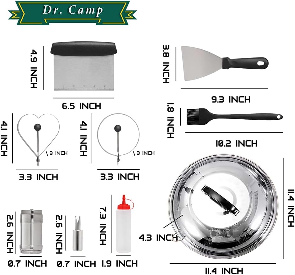 Juego 12 Pzas Herramientas Parrilla Acero Inox