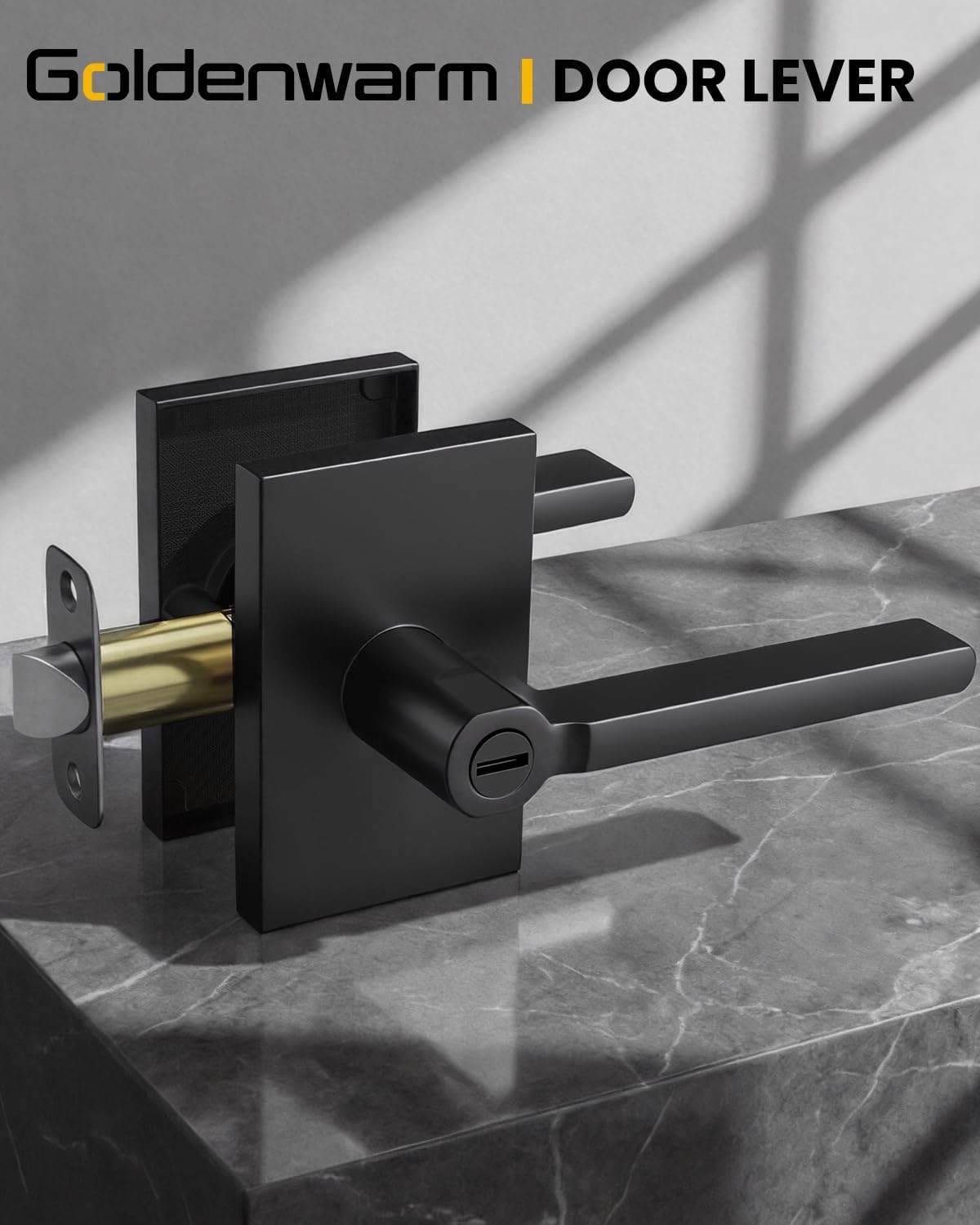 Manijas puerta negras mate sin llave ajustable dormitorio baño