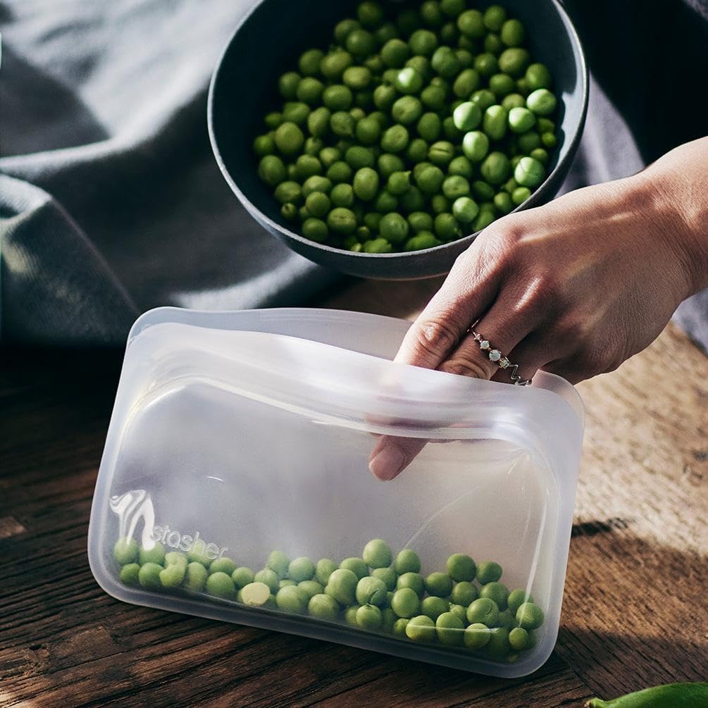 Bolsas de almacenamiento reutilizables de silicona para congelador y microondas