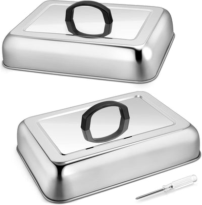 Tapa para untar acero inox 13x9.8pulg para parrilla