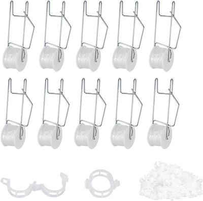 10 Ganchos Enrejado Tomate 49.2ft 100 Clips Vid Invernadero