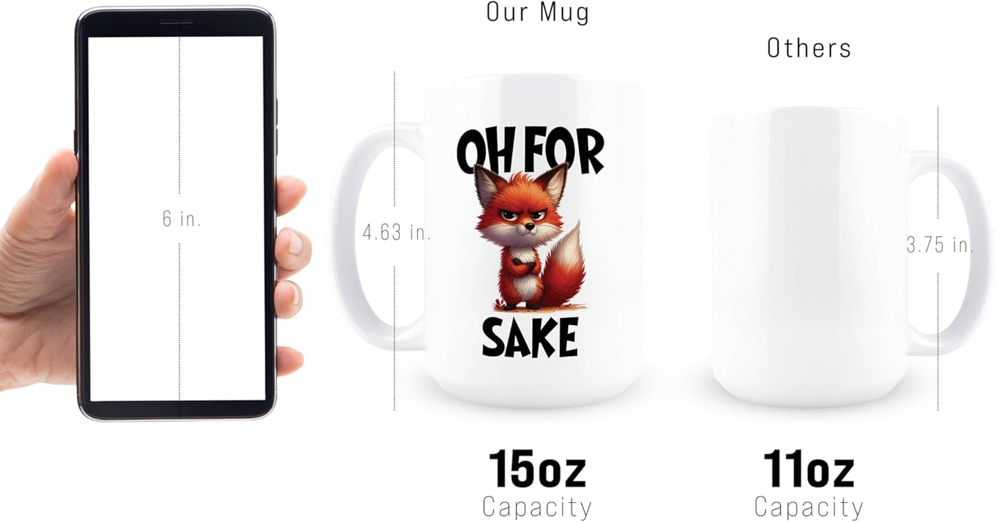 Taza de café sarcástica Hogg de cerámica 15 oz Oh For Fox Sake