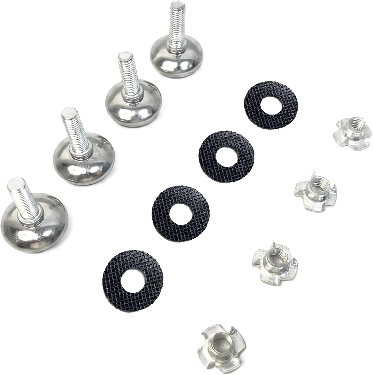 Niveladores M6 para muebles 4 pzas ajustables