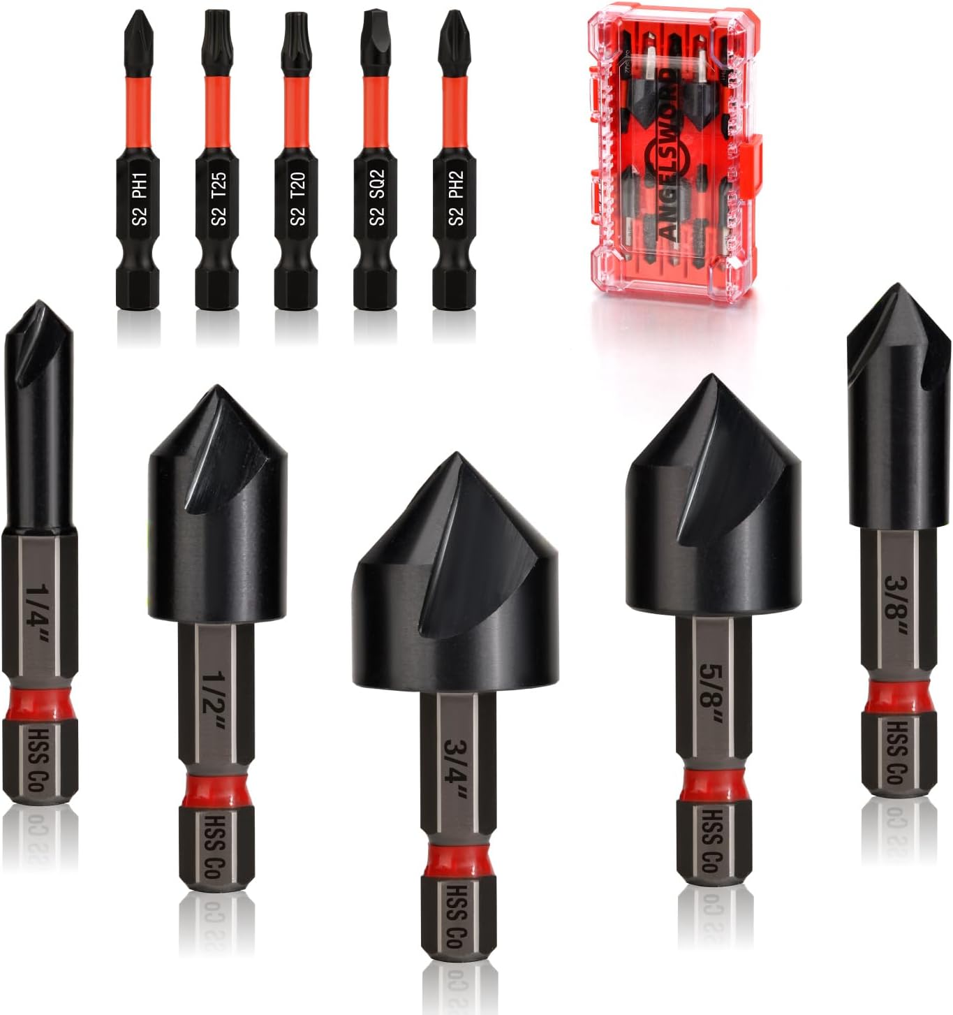 Set 5 Brocas Avellanadas M35 Cobalto para Madera Metal