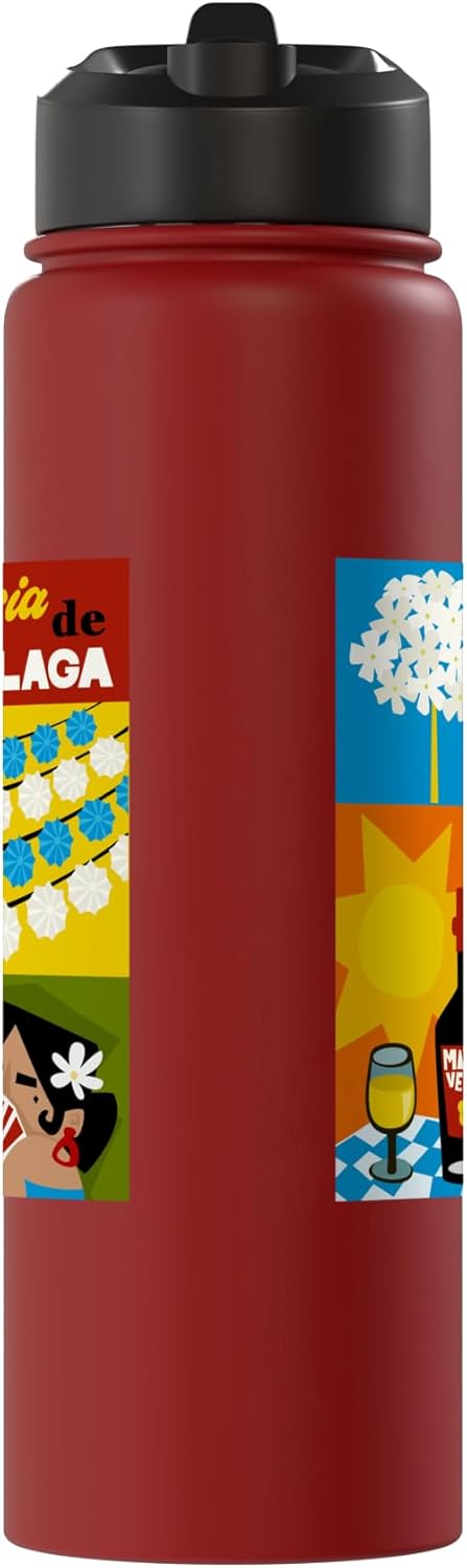 Botella de agua aislada acero inoxidable Malaga Fair