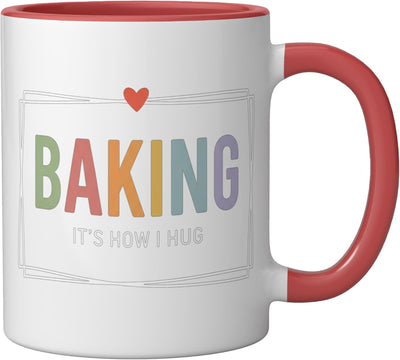 Taza Cerámica Roja y Blanca Frase Cocina Divertida