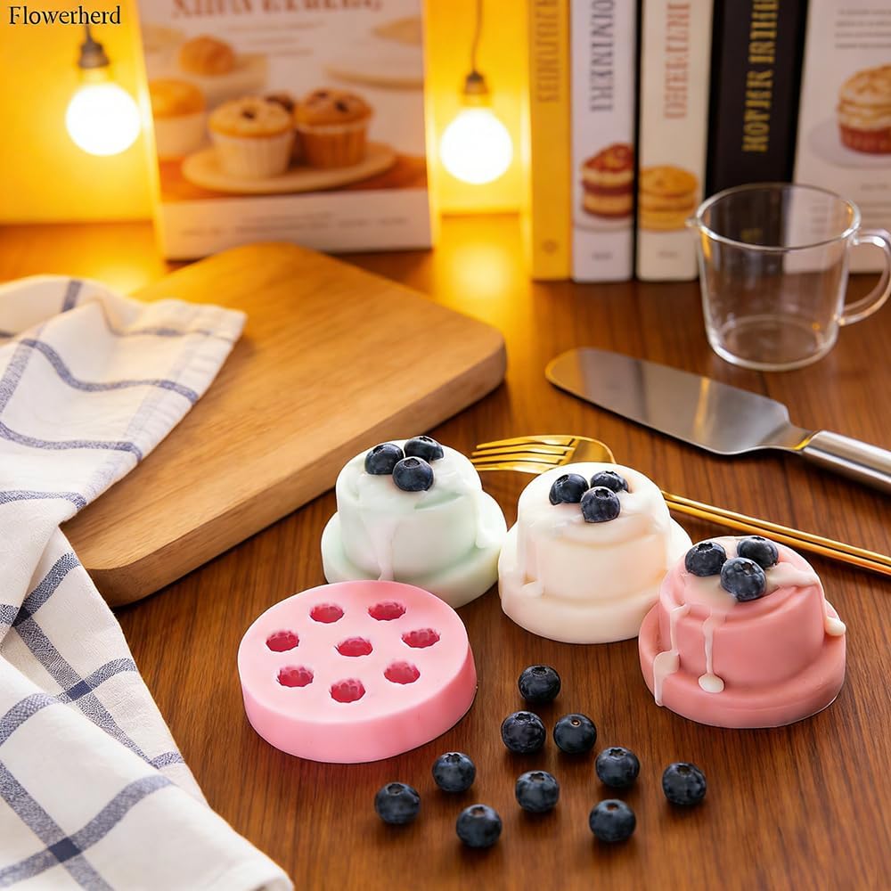 4 Moldes Silicona Bayas para Chocolate Dulces Cupcakes