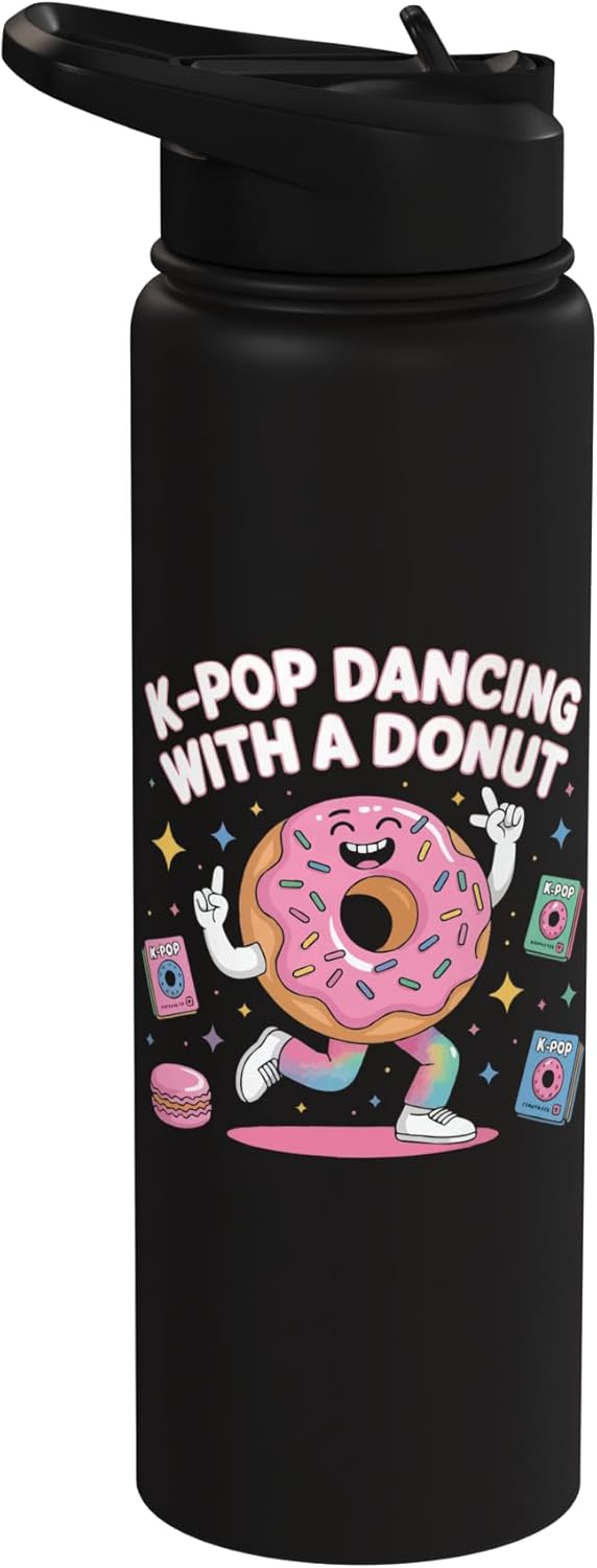 Botella de agua acero inoxidable aislada Kpop