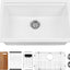 Fregadero cocina blanco 27x18pulg granito doble con cuenco