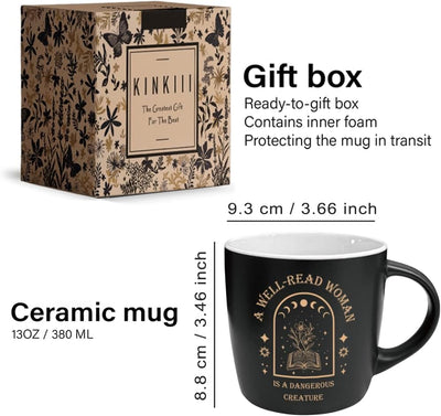 Taza de café A Well-Read Woman Is a Dangerous Creature regalos para mujeres