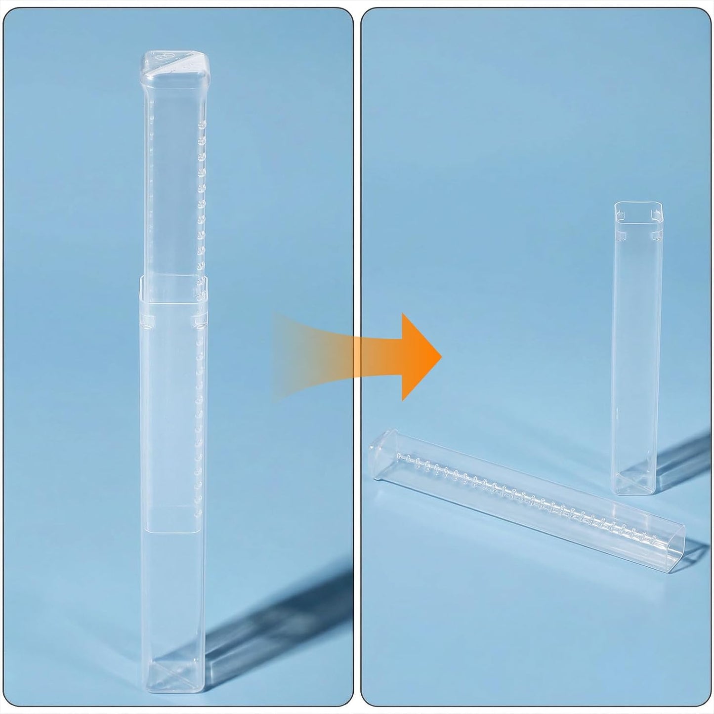 Caja plástica transparente para bits de taladro 10 pzas