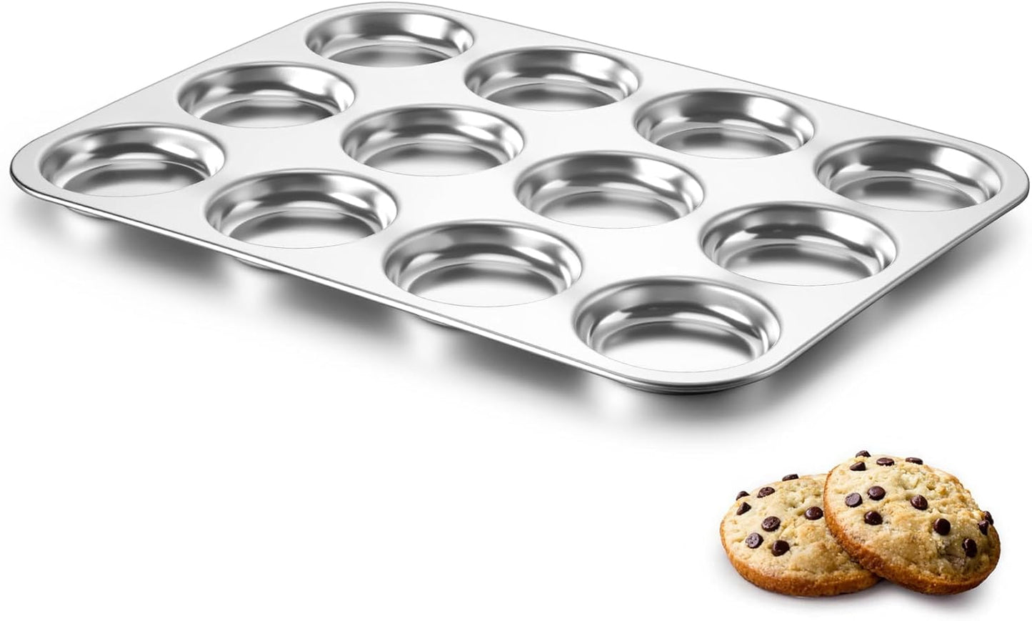Molde para magdalenas de 12 tazas acero inoxidable