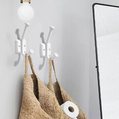 Pack 3 Ganchos Blancos Resistentes para Puertas Baños