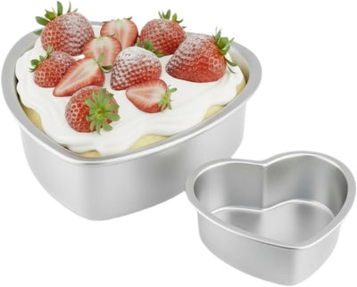 Moldes para pasteles de aluminio con forma de corazón 4 y 6 pulgadas San Valentín