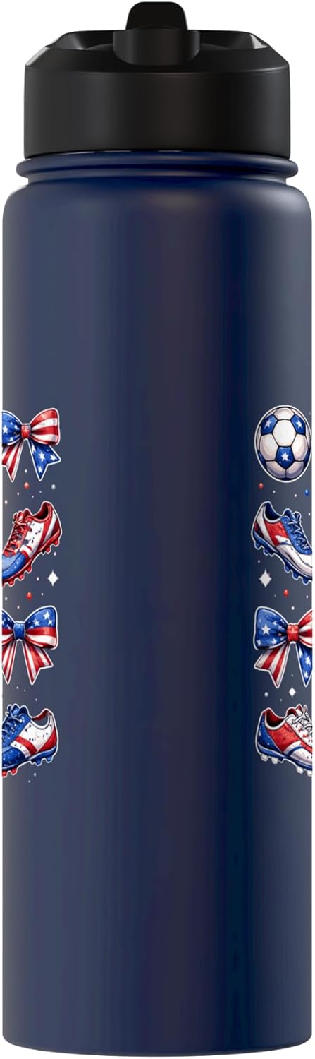 Botella de agua aislada de acero inoxidable para amantes del fútbol