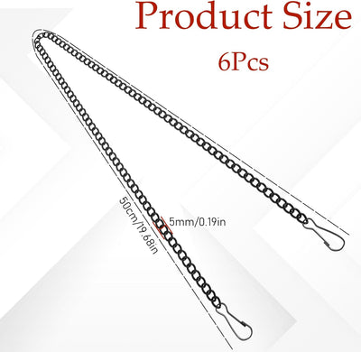 Pack 6 Cadenas Colgantes Ajustables 19.68pulg Para Plantas y Vidrio