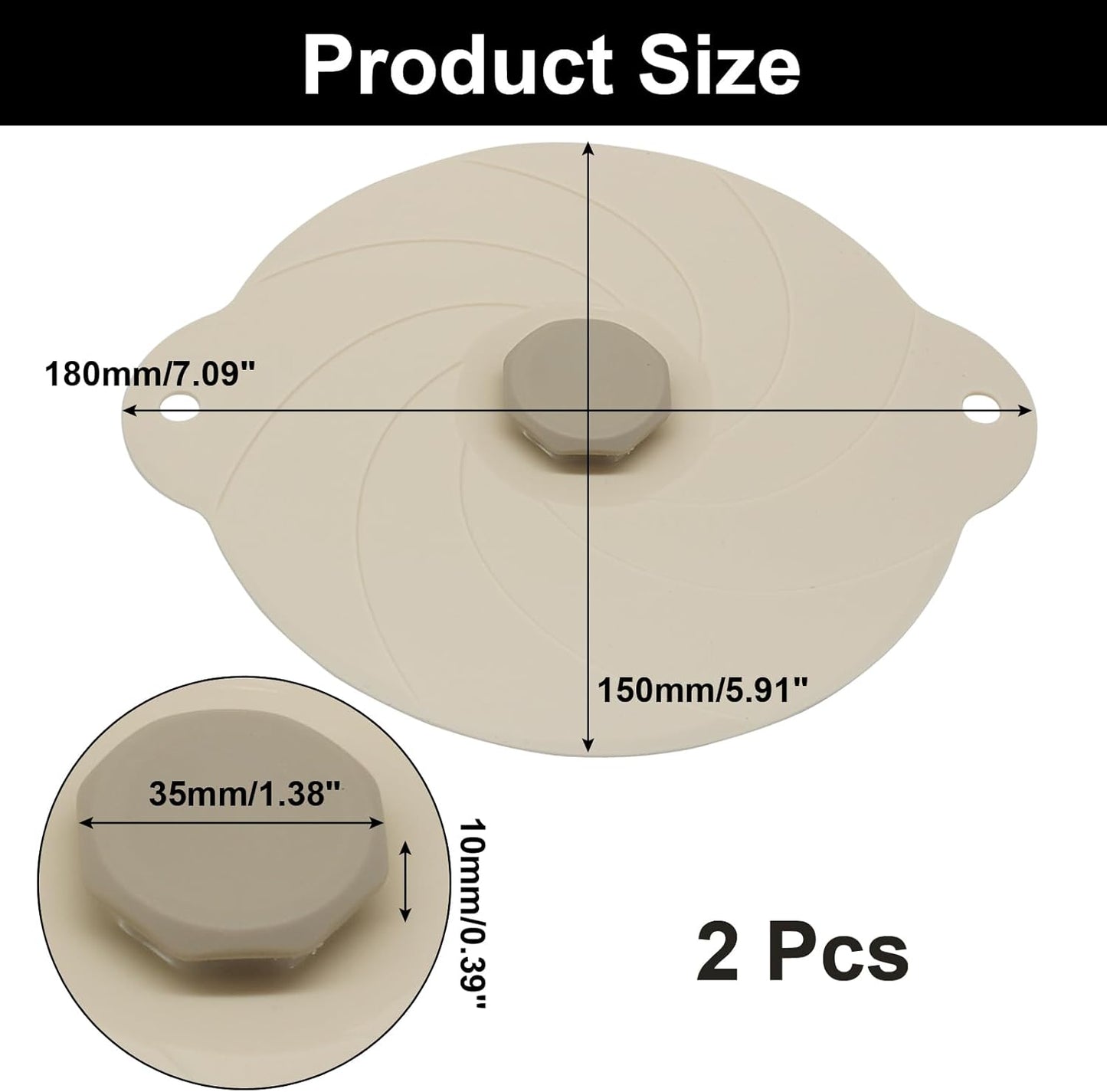 Tapas universales de 6 pulgadas para microondas, tazas y platos, cubierta blanca resistente al calor
