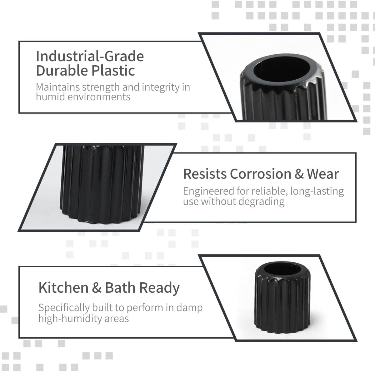 Adaptador estriado para grifos Kohler set 3
