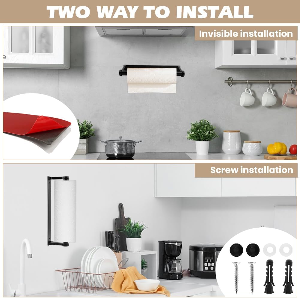 Soporte para toallas de papel con gancho magnético para cocina, baño y sala