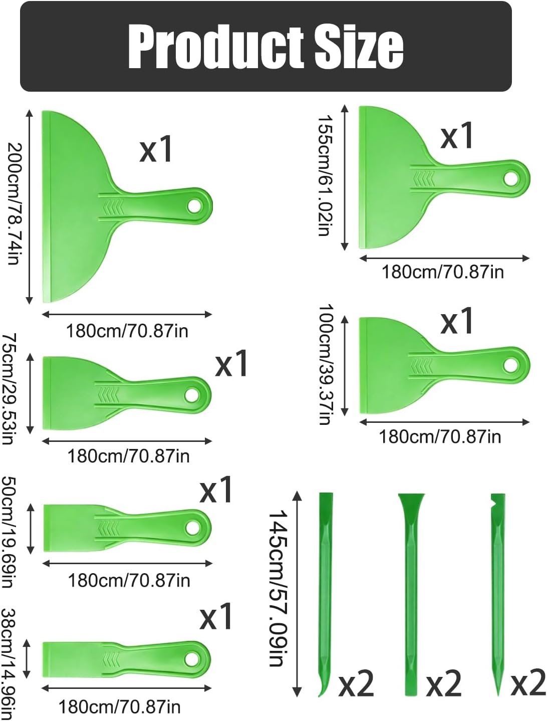 Set 12 Cuchillos Plástico Masilla y 6 Raspadores Flexibles