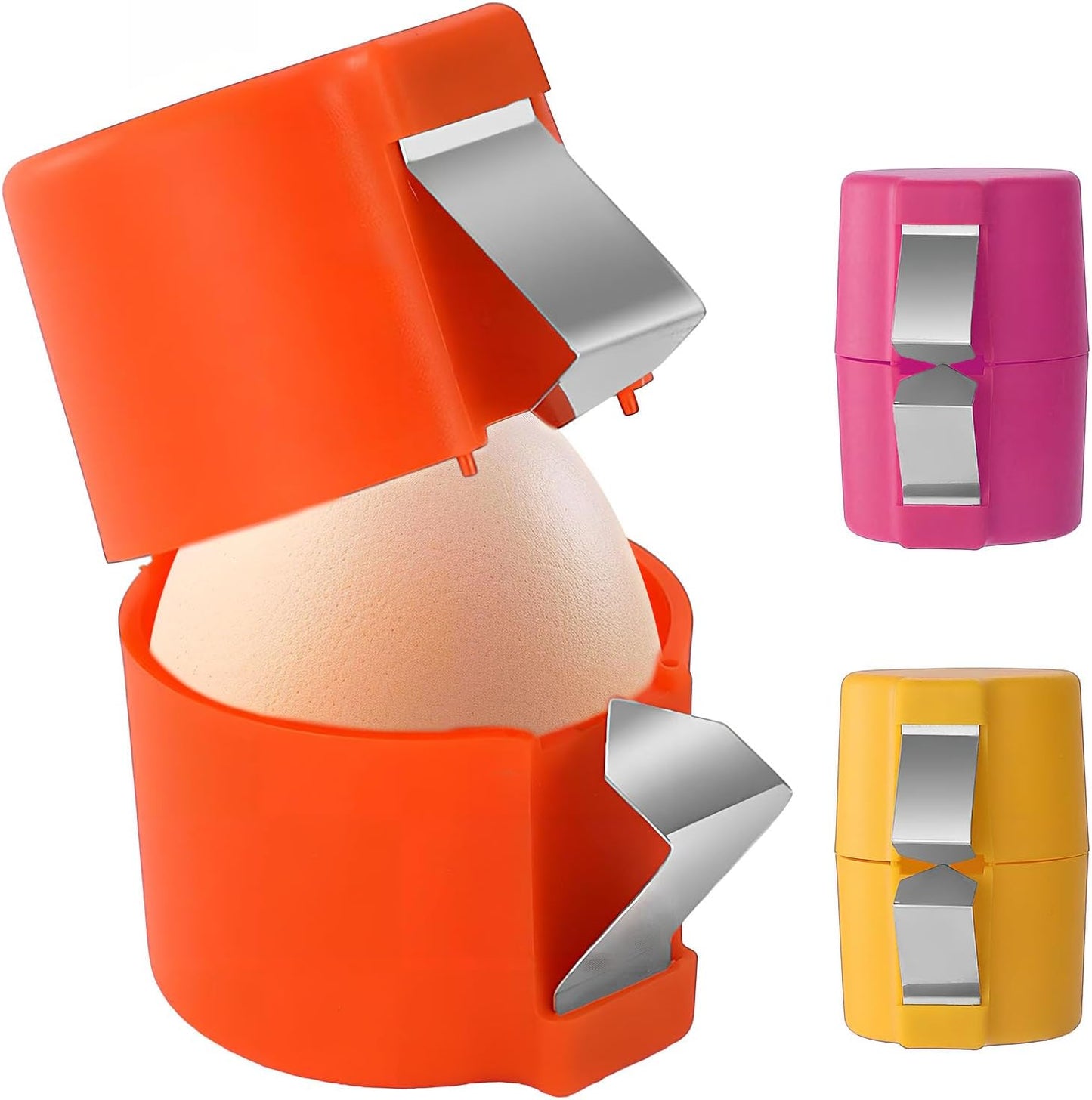 Abridor cáscara huevo acero inox set 3 pzas