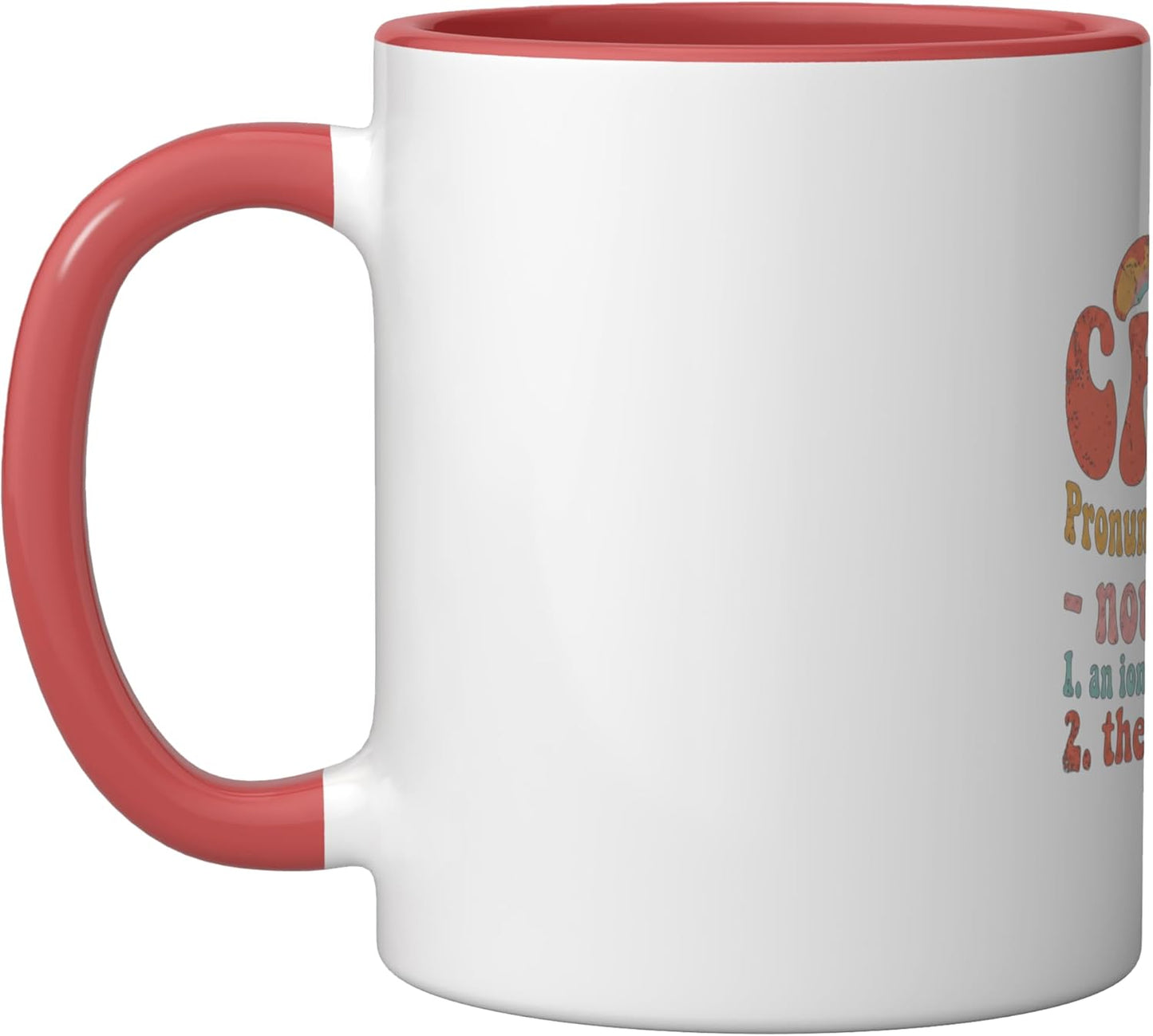 Taza cerámica retro para profesor de ciencias con chiste sobre gatos