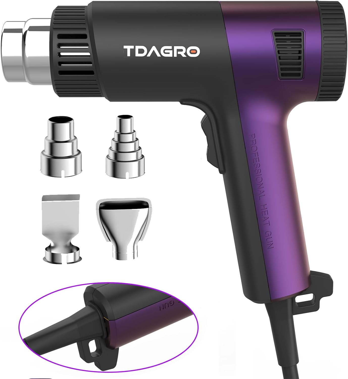Pistola calor 1800W ajustable 122-1202°F
