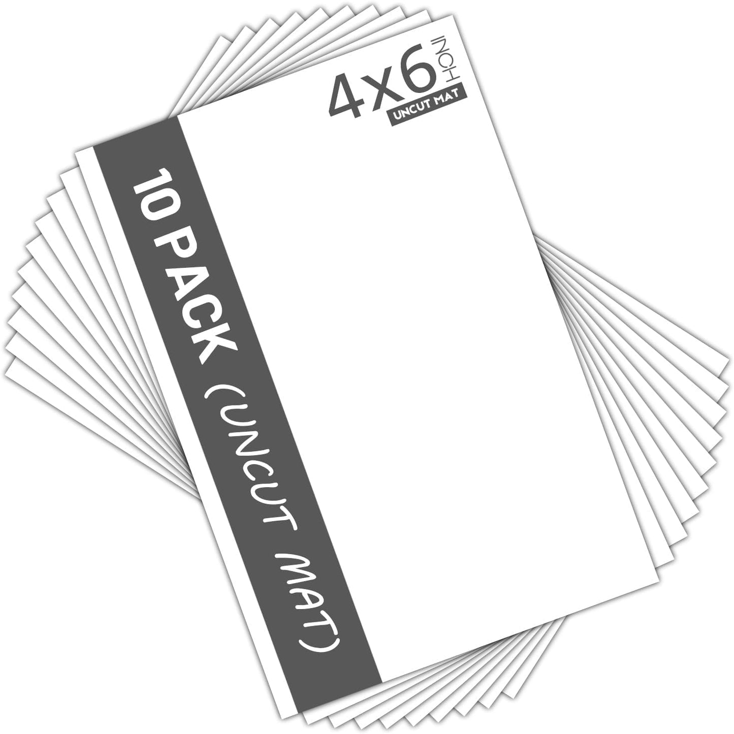 10 Pzas Tableros Paspartú Blanco 4x6pulg 4 Capas Núcleo Blanco