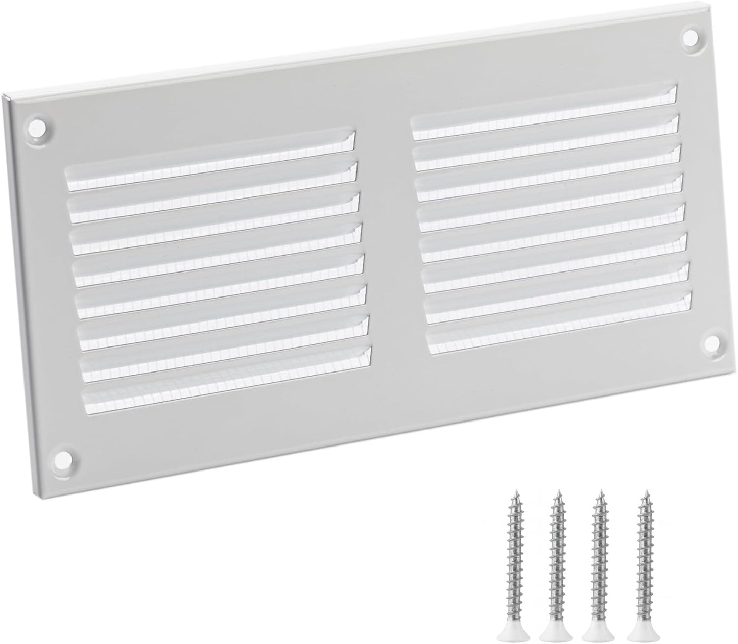 Cubierta ventilación 6x2 rejilla aire HVAC blanco metal