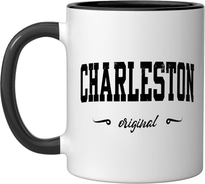 Taza cerámica Charleston Design College Carolina del Sur negro/blanco
