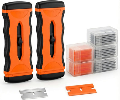 Juego raspadores cuchillas afeitar 30 metálicas 20 plásticas