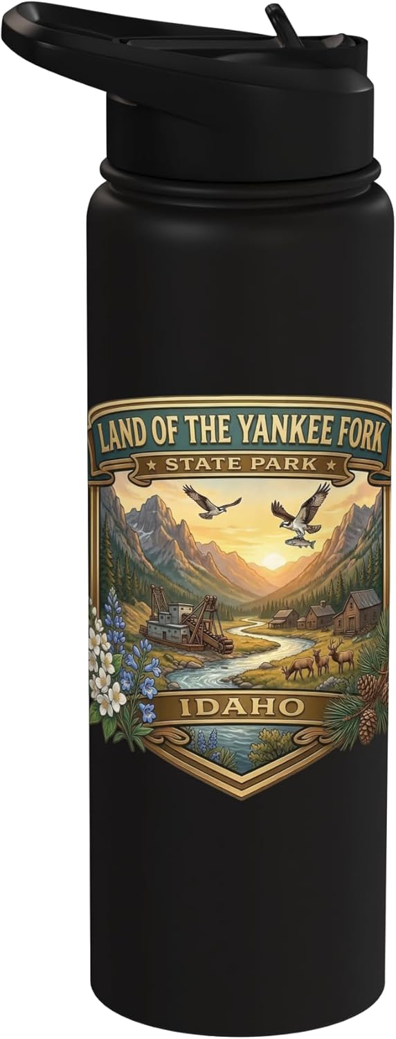 Botella de agua aislada de acero inoxidable Land of the Yankee Fork