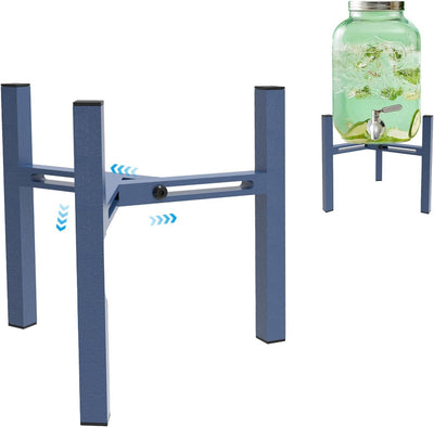 Soporte dispensador bebidas metal ajustable azul