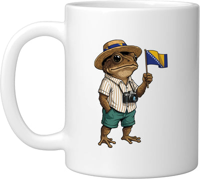 Taza Cerámica Bandera Bosnia Blanca