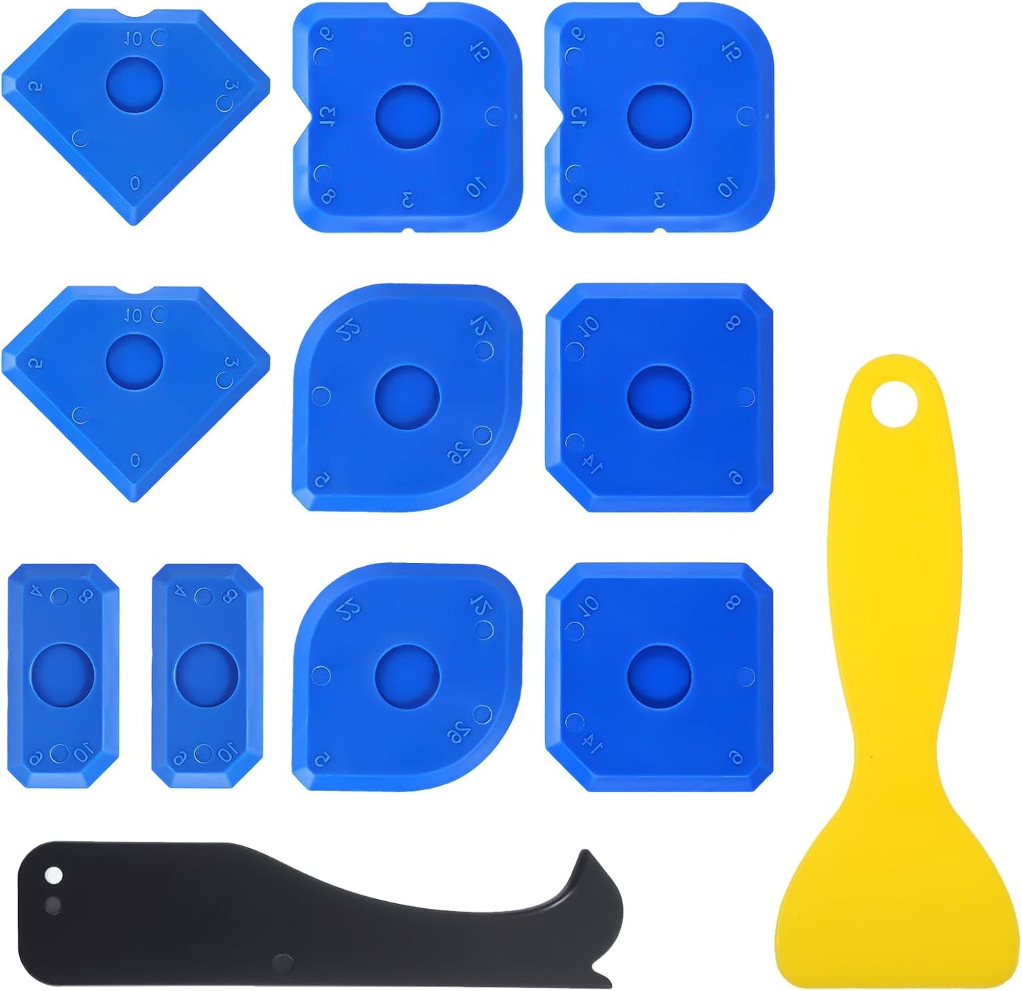 Kit 12 Pzas Herramientas Calafateo Raspador Sello Cocina Baño