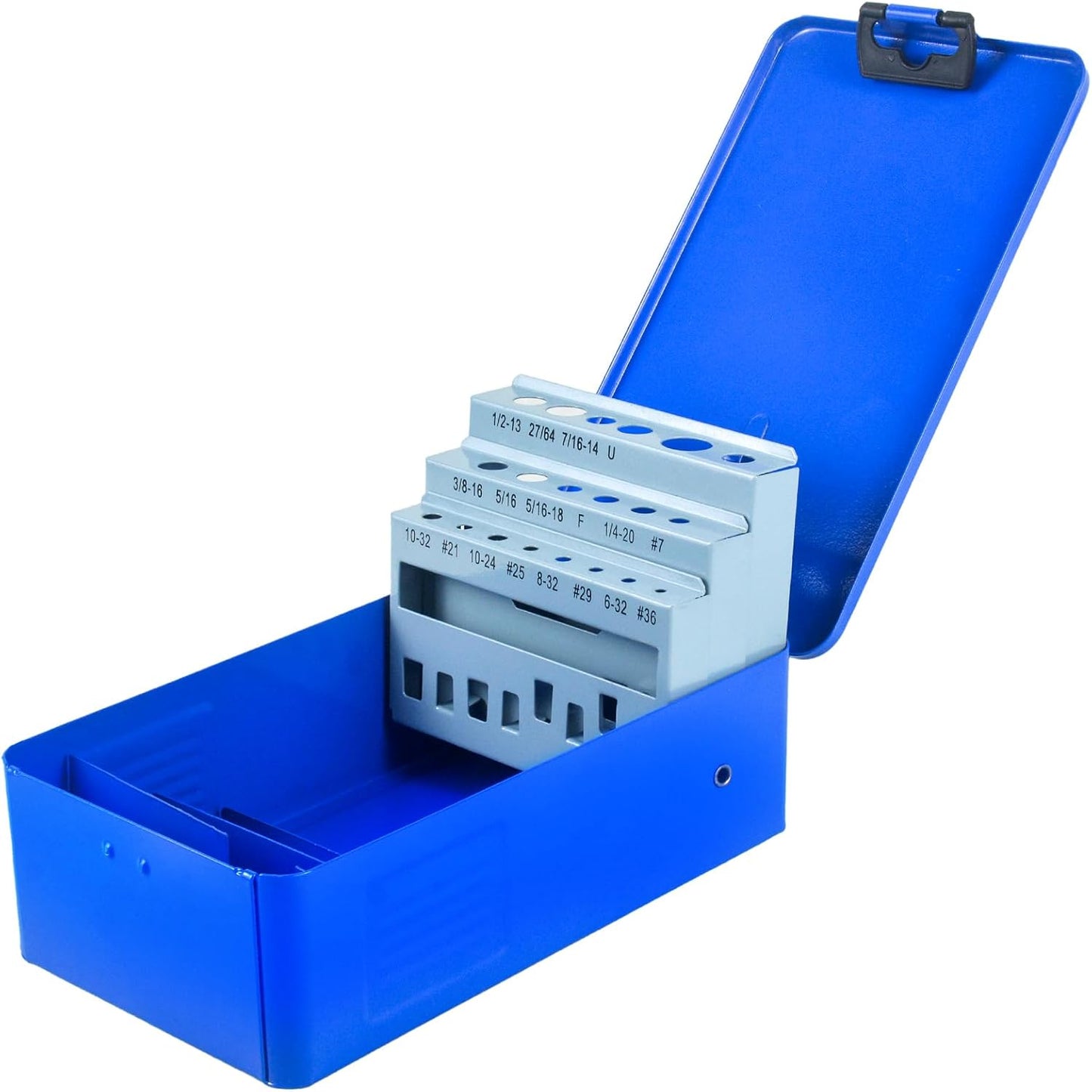 Caja indice brocas metal vacia 9 tamanos