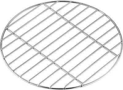 Parrilla redonda acero inox 15pulg antiadherente para barbacoa