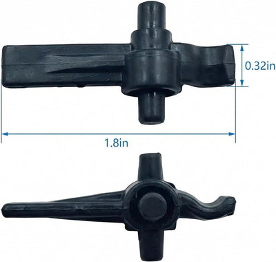 2 Clips fijación tubo soplador comp DCBL720 770 790 negro