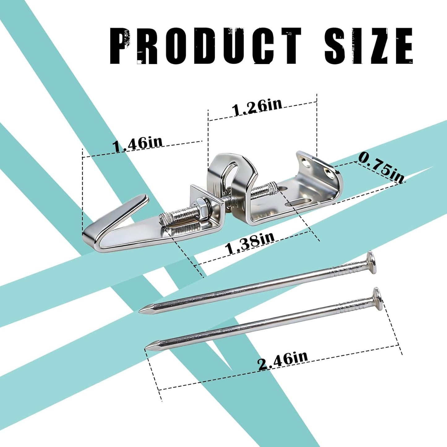 Ganchos ajustables para cuadros y espejos 100lb 2 Pzas