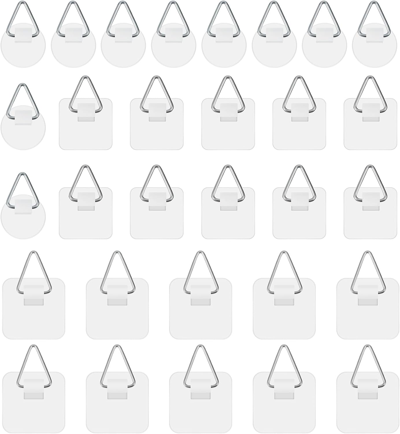 30 Ganchos Adhesivos Pared Blanco Colgar Fotos