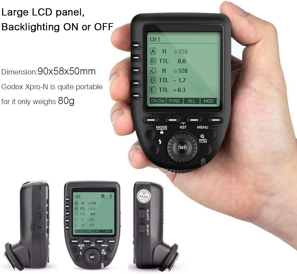 Disparador flash Xpro-N para Nikon 2.4GHz HSS TTL