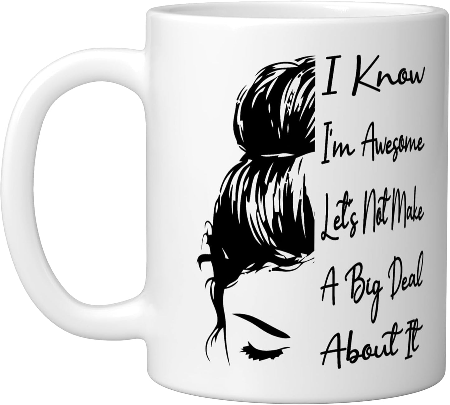 Taza Cerámica Humorística Blanca Know Im Awesome