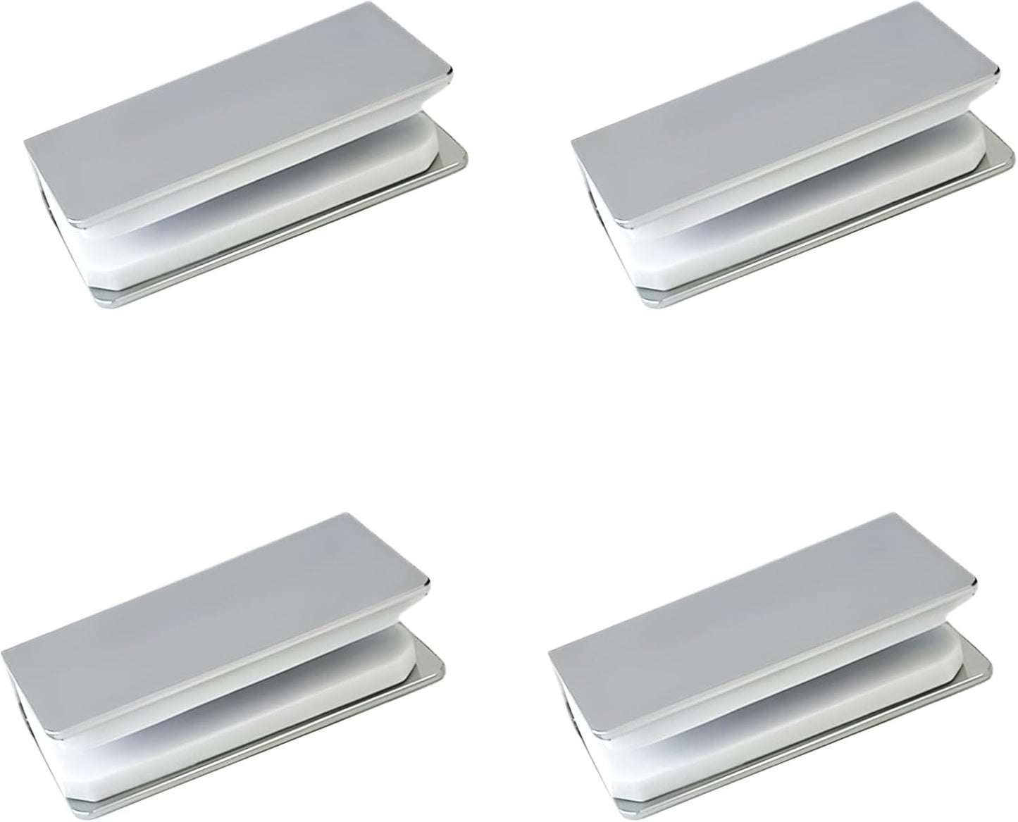 4 Abrazaderas Metal Puerta Vidrio Ajustable 0.157-0.236pulg