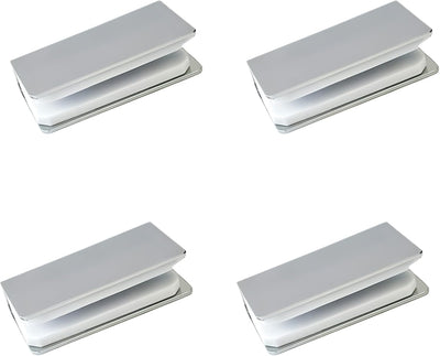 4 Abrazaderas Metal Puerta Vidrio Ajustable 0.157-0.236pulg