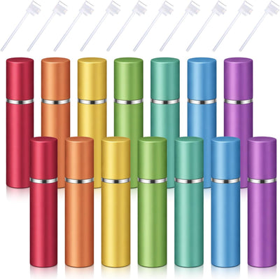 14 Botellas Perfume Viaje 0.2oz Atomizador Recargable 10 Bombas