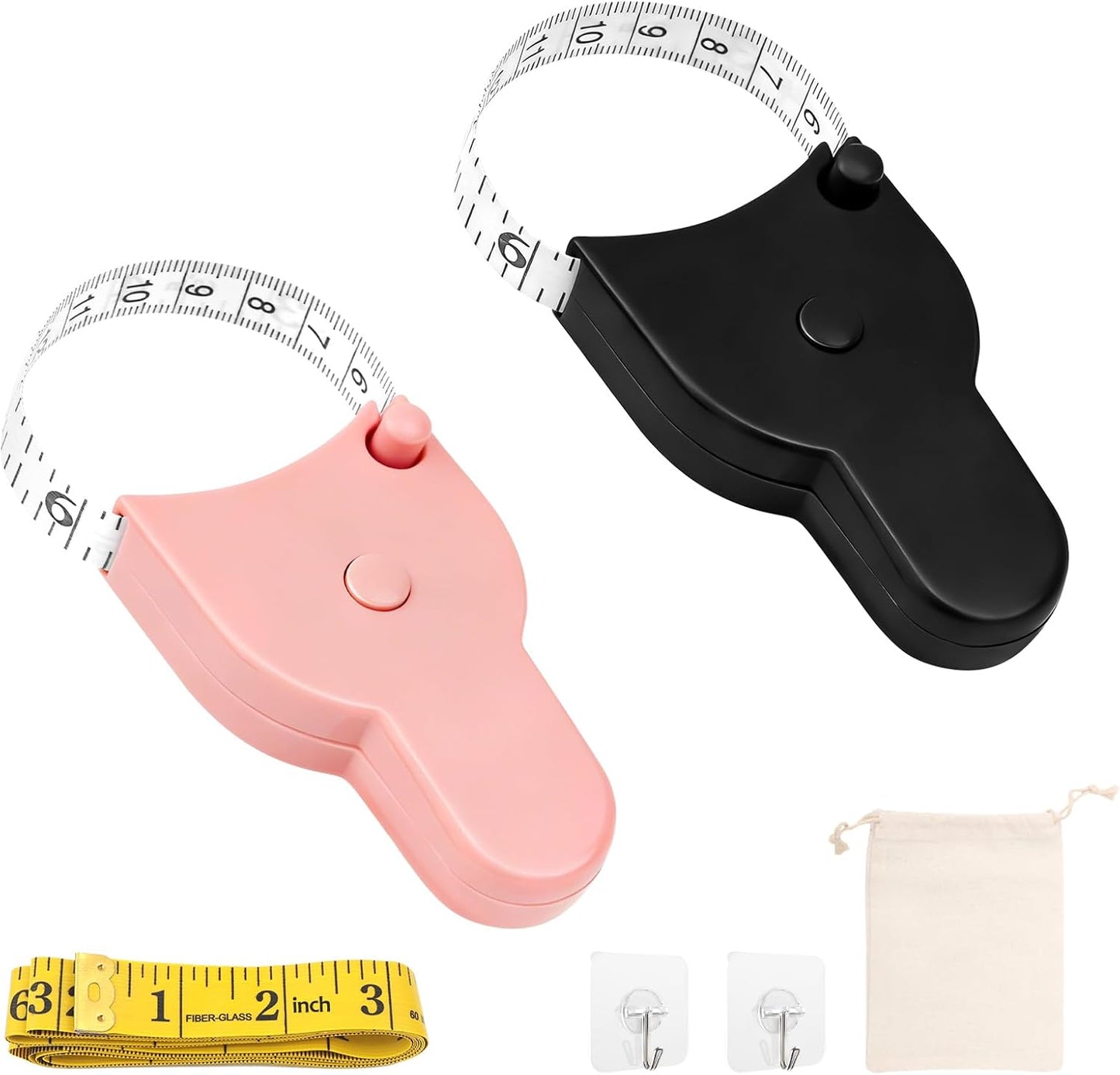 Pack 3 Cintas Métricas Retráctiles 60pulg Con Bolsa
