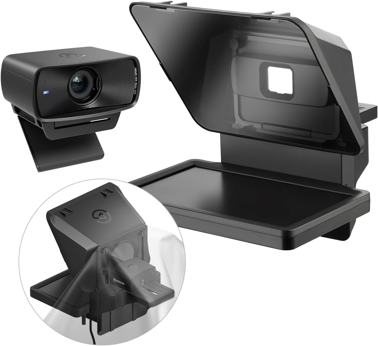 Set Teleprompter Full HD para Webcam OBS Zoom Teams