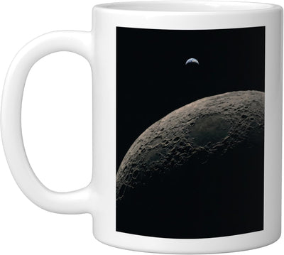 Taza Cerámica Vista Luna Tierra Lejana Blanca