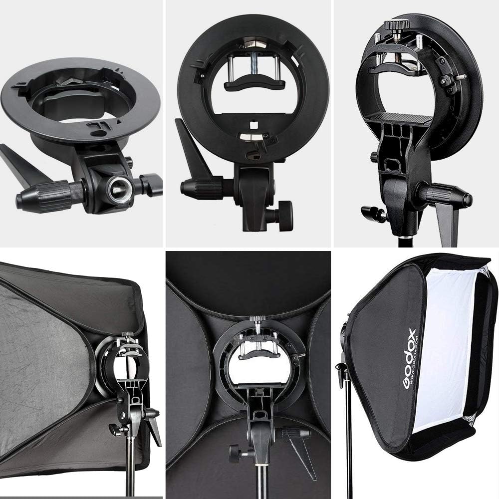 Caja luz plegable 31.5x31.5pulg con soporte tipo S para flash