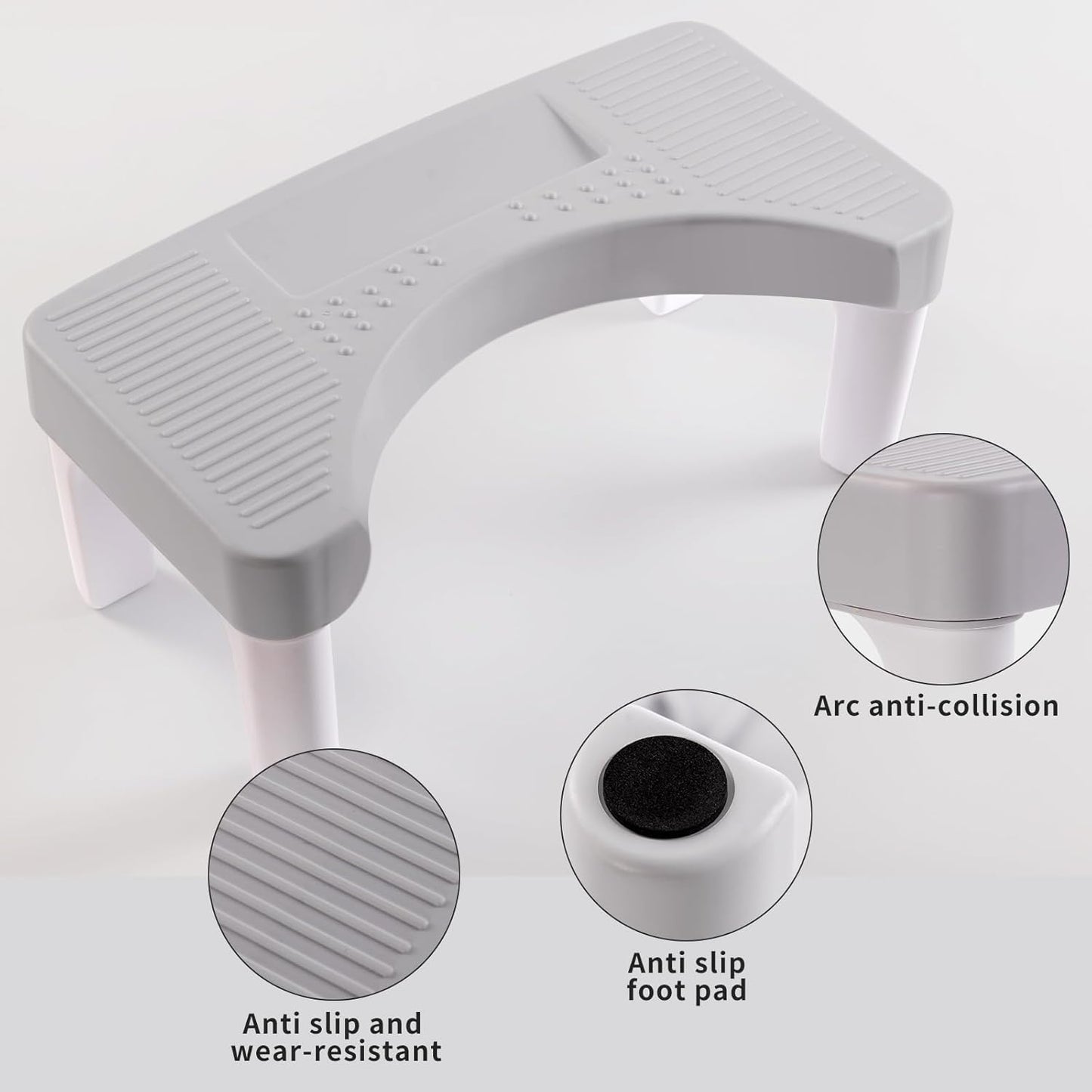 Taburete plástico antideslizante para baño